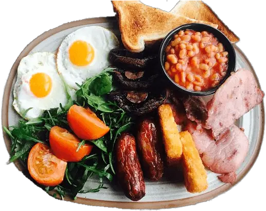  English Breakfast Plate Transparent Png Full English Breakfast Transparent Breakfast Transparent