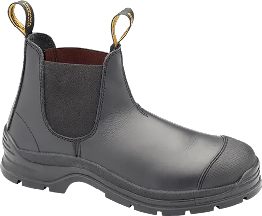  Menu0027s Or Womenu0027s Black Leather Ankle High Steel Toe Cap Work Boot Png Boot Png