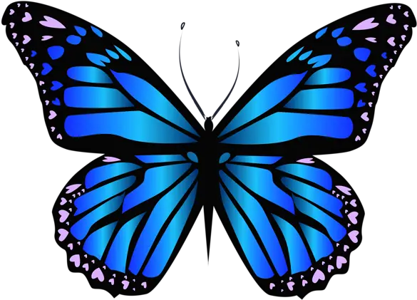  Blue Butterfly Png Clipar Image Blue And Purple Butterfly Watercolor Butterfly Png