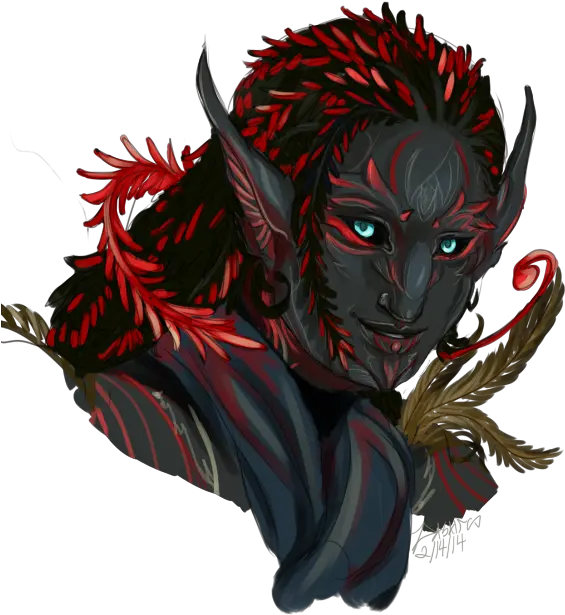  Dasair Art And Commissions Open Demon Png Ffxiv Red Mage Job Icon