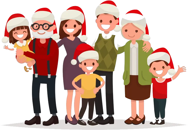  Download Christmas Femily Png Christmas Family Vector Png Christmas Vector Png