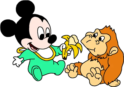  Disney Babies Clip Art 5 Galore Mickey Mouse With Banana Png Mickey Icon Clip Art