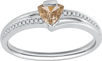  9k White Gold Triangle Cut Setting For Center Stonemount Engagement Ring Png Gold Triangle Png