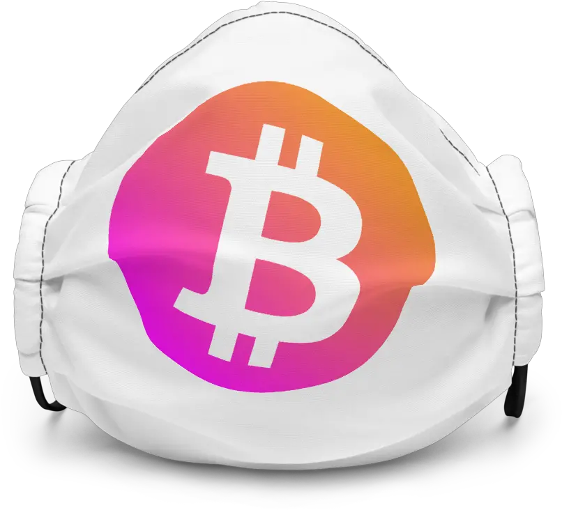  Buy Neon Orangepink Bitcoin Logo Premium Face Mask White Sportsbet Io Bitcoin Logo Png Bitcoin Icon