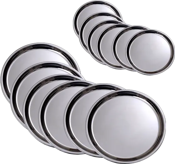  Stainless Steel Nashta Set Transparent Steel Plate Png Metal Plate Png