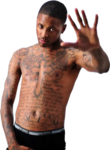  Rapper Tattoos Yg Toot It And Boot Png Rapper Png