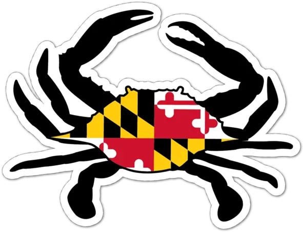  Maryland Crab Flag Outline Sticker With Images Crab Gif No Background Png Crab Transparent Background