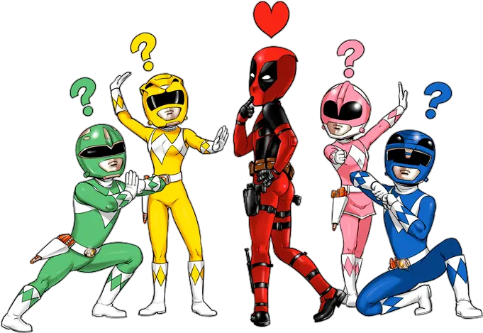  Parody Of Mario Back To The Future Deadpool And Power Rangers Caricatura Power Rangers Animados Png Power Rangers Icon