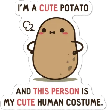  Best Cute Stickers Design By Humans Big Png Kawaii Potato Png