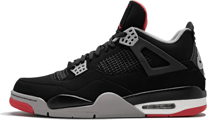  Air Jordan 4 Retro 2019 Release Nike Jordan Retro 4 Bred Png Air Jordan Icon