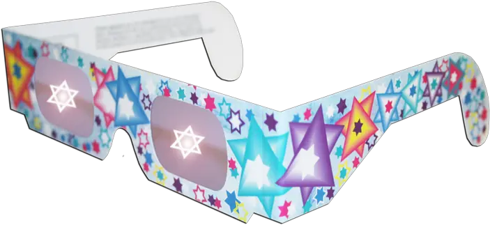  Star Of David 3d Glasses Holiday Specs 3d Glasses Lights Hanukkah Glasses Png 3d Glasses Png