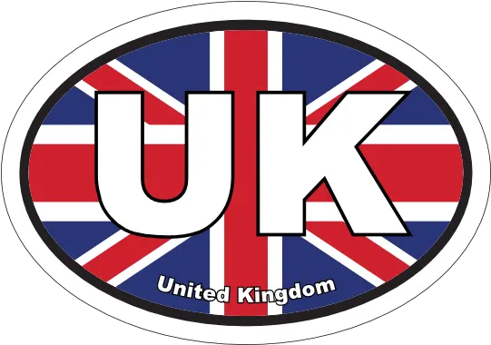  United Kingdom Uk Flag Oval Sticker Circle Png Uk Flag Png