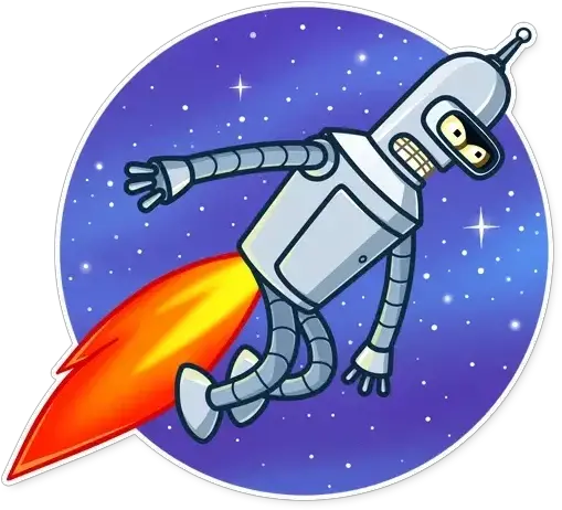  Bender Sticker Pack Stickers Cloud Png Futurama Bender Icon