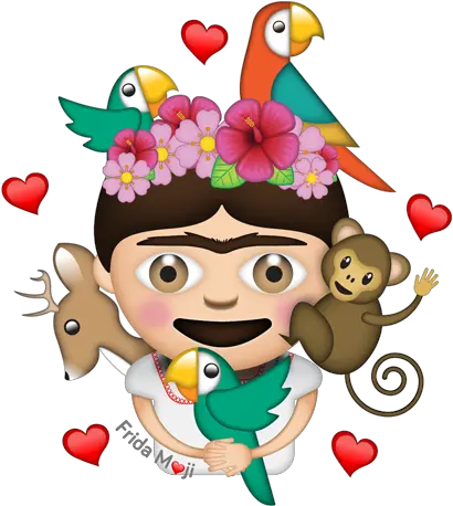  Museumito Twitter Frida Kahlo Emoji Png Frida Kahlo Png