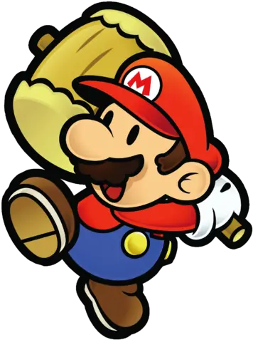  Paper Mario Super Hammer Paper Mario With Hammer Png Mario Png