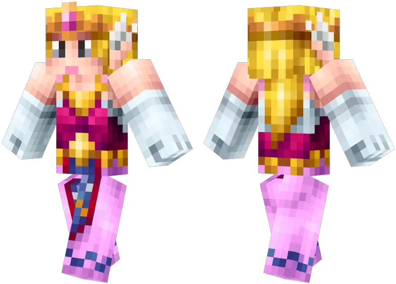  Princess Zelda Minecraft Skins Princess Minecraft Skin Zelda Png Princess Zelda Transparent