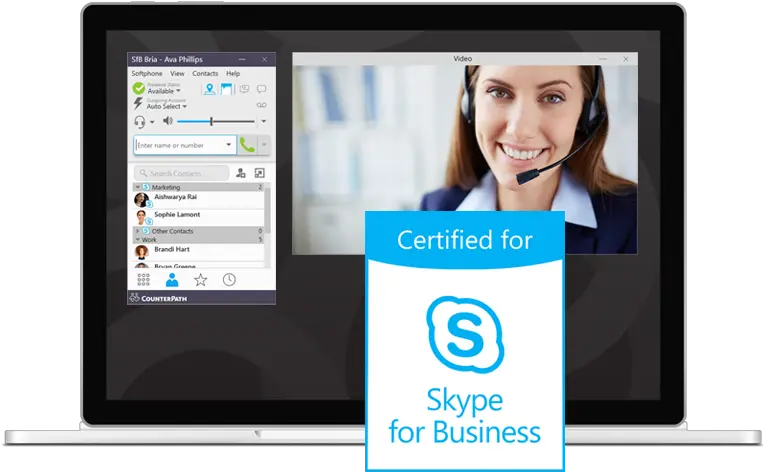  Bria Skype For Business Integration Skype For Business Png Skype For Business Logo