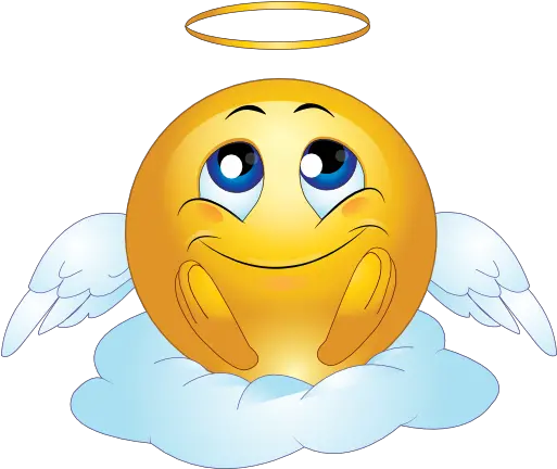  Angel Male Smiley Emoticon Smiley Thinking Love Png Angel Emoji Png