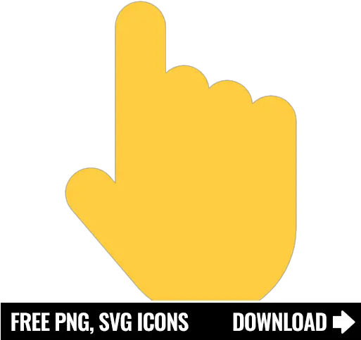  Free Yellow Finger Pointer Icon Symbol Png Svg Download Language Hand Pointing Icon