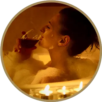  Steam Mud And Tub Beauty Beyond Bubble Bath With Candles Png Tub Png