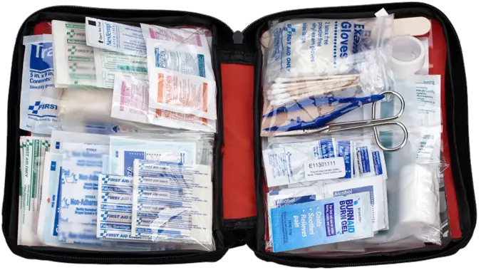  Download 187 Piece Emergency First Aid Kit First Aid Kit Bandage Png First Aid Png