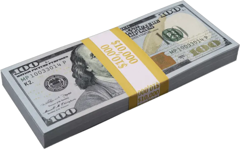  10000 Full Print New Style Stack Propmoneycom Stack Of Hundred Dollar Bills Png Money Stacks Png