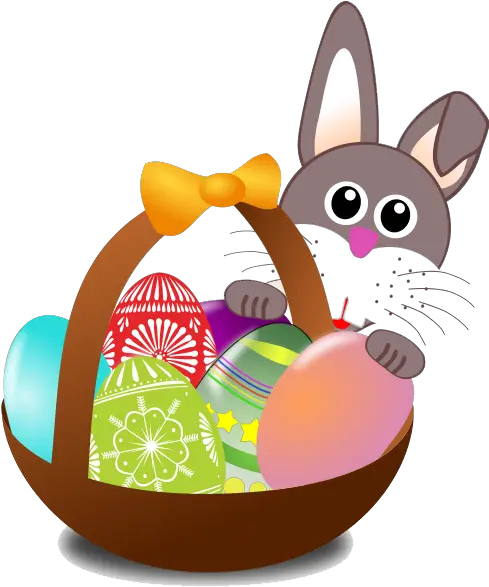  Easter Basket Bunny Png Transparent Bunny Egg Hunt Easter Easter Basket Transparent