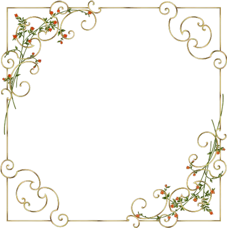  Clip Art Gold Floral Frame Png Fancy Border Transparent