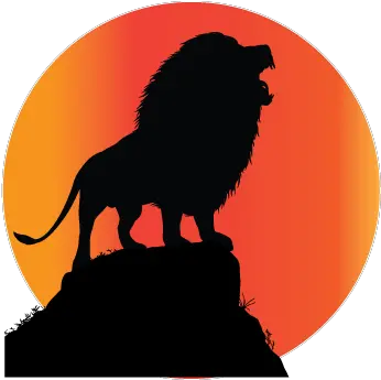  The Lion Lion On Rock Silhouette Png Lion Roar Png