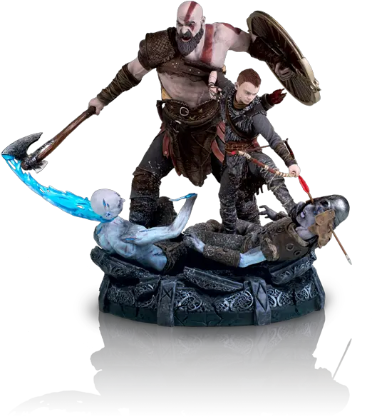  Kratos Atreus Statue Png Transparent