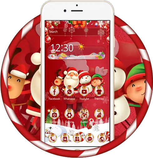  About Red Santa Claus Christmas Happy Theme Iphone Png Christmas Folder Icon