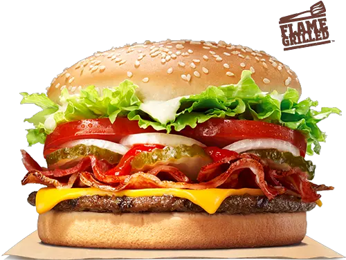  Bacon Cheese Whopper Sandwich Bacon And Cheese Whopper Png Burger King Png