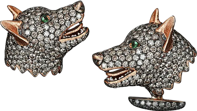  Wolf Head Cufflinks Jacob U0026 Co Timepieces Fine Wolf Head Cufflinks Png Wolf Head Png