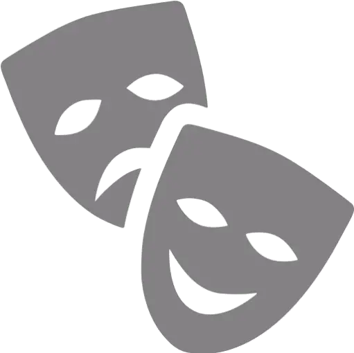  Gray Theatre Masks Icon Free Gray Mask Icons Transparent Theater Png Mask Icon