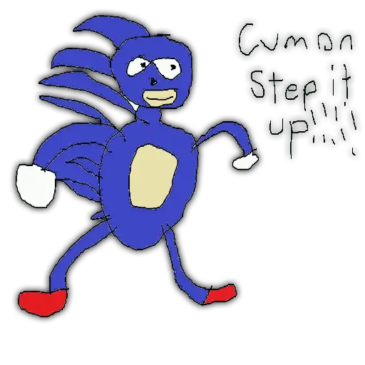  Sanic Bad Sonic The Hedgehog Drawing Png Sanic Png