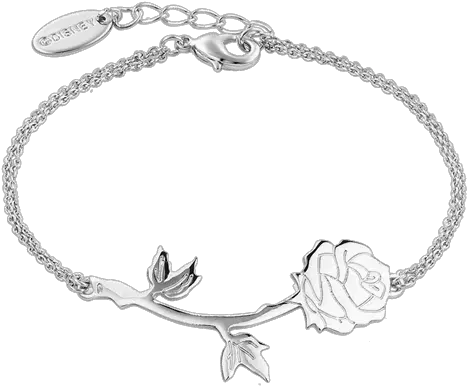  Disney Beauty And The Beast Enchanted Rose Bracelet Silver Armband Damen Schön Png Beauty And The Beast Rose Png