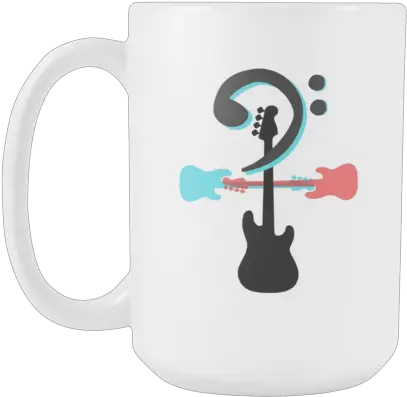  Bass Guitar Player 15 Oz Mug With Custom Clef And Coffee Cup Png Bass Clef Png