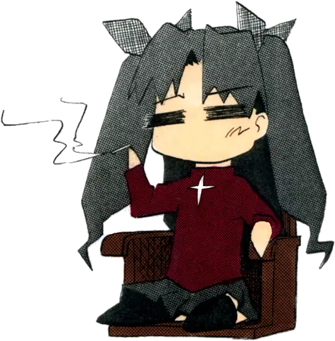  Httpstwittercomfatesnanimes Tatus677448389210988544 Rin Tohsaka Smoking Png Rin Tohsaka Icon