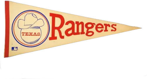  Ca 1975 Texas Rangers Seasons Pennant Flag Png Burger King Logo