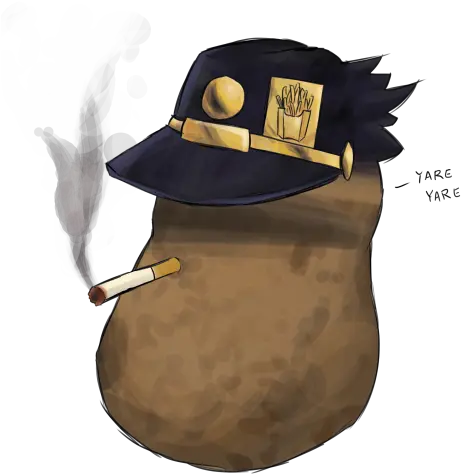  When Youre Typing Jotaro And Potato With Hat Png Jotaro Icon