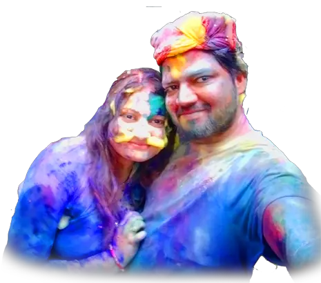  Holi Png Heartpngcom Happy Couple Png