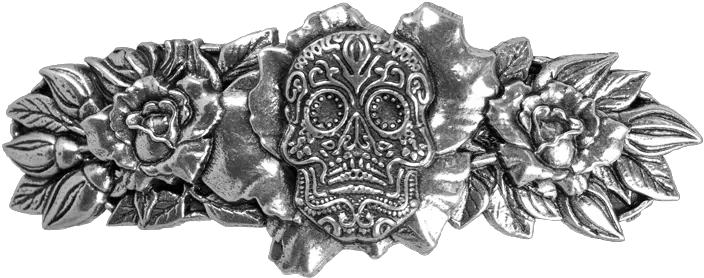  Hair Clip Barrette Sugar Skull 80 Mm Decorative Png Skull Candy Icon 3 Review