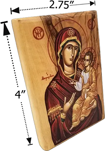  Virgin Mary Of Jerusalem Olive Wood Religious Item Png Mary Icon