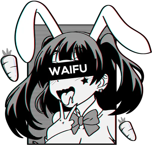  Ahegao Hoodie Lewd Anime Face And Waifu Material Sticker Png Ahegao Face Transparent