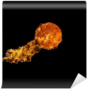  Flaming Basketball Wall Mural Pixers Flaming Football Png Flaming Basketball Png