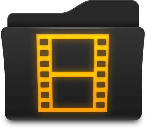  Black And Golden File Movies Folder Movie Icon For Folder Png Folder Icon Png Dark Blue