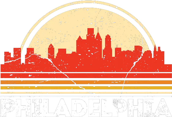  Classic Retro Philadelphia City Skyline Portable Network Graphics Png Philadelphia Skyline Silhouette Png