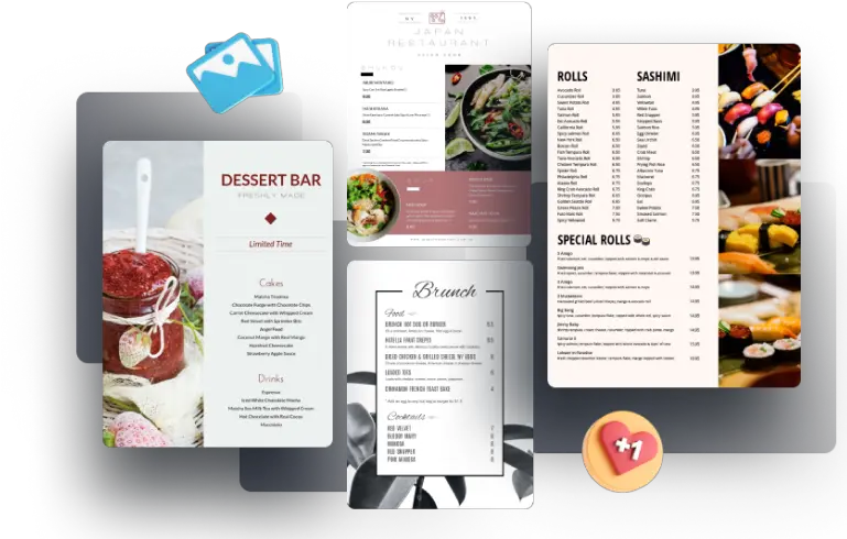  Free Online Menu Maker Design Your Own Menus Visme Superfood Png Website Menu Icon