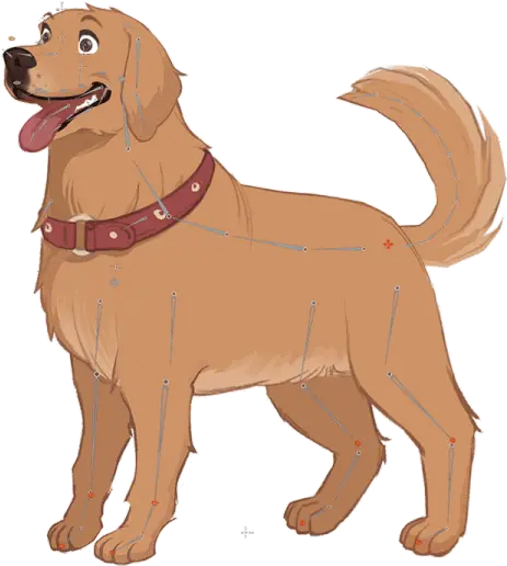  Spine Animation Golden Retriever Cartoon Transparent Gif Png Golden Retriever Transparent