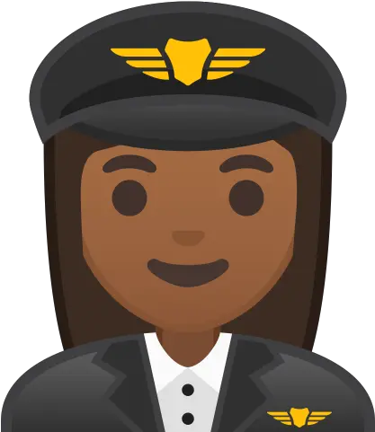  Woman Pilot Medium Dark Skin Tone Icon Pilot Emoji Png Pilot Png